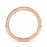 14K Rose Gold Matching Wedding Band - 0.17 ct