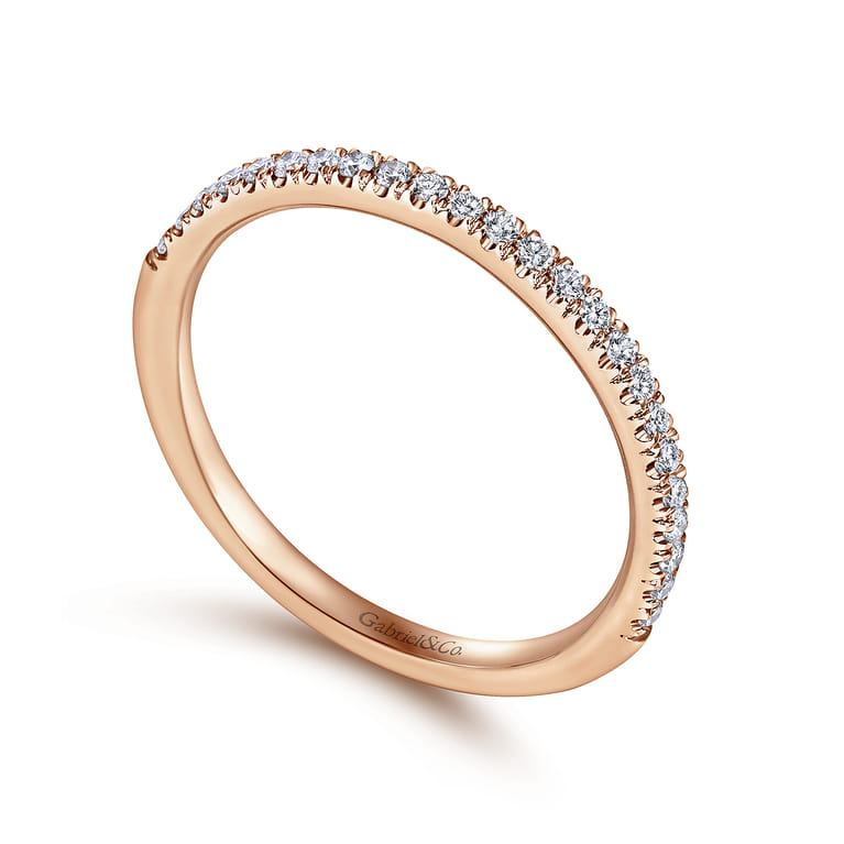 14K Rose Gold Matching Wedding Band - 0.17 ct - Shot 3