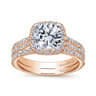 14K Rose Gold Matching Wedding Band - 0.17 ct