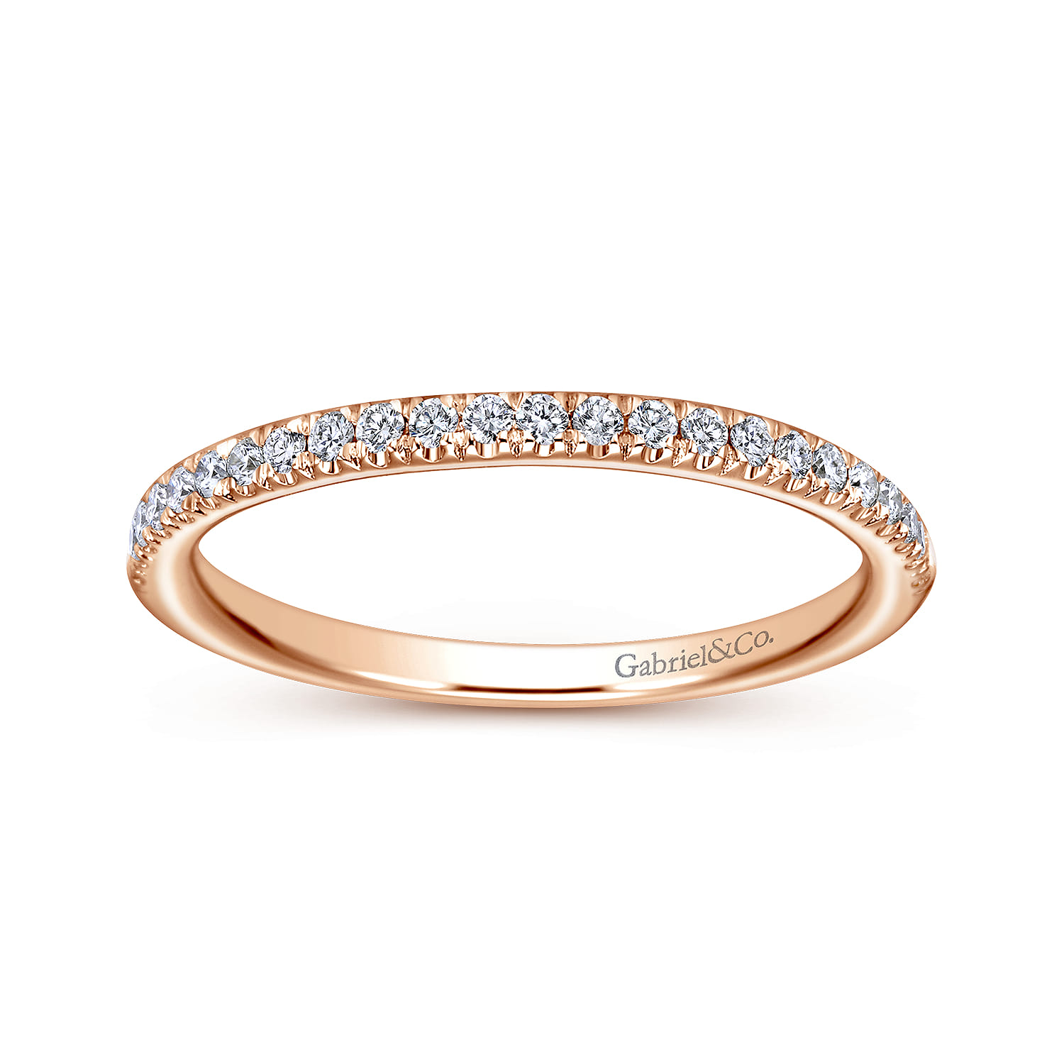 14K Rose Gold Matching Wedding Band - 0.17 ct - Shot 5