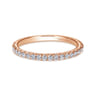 14K Rose Gold Matching Wedding Band - 0.3 ct