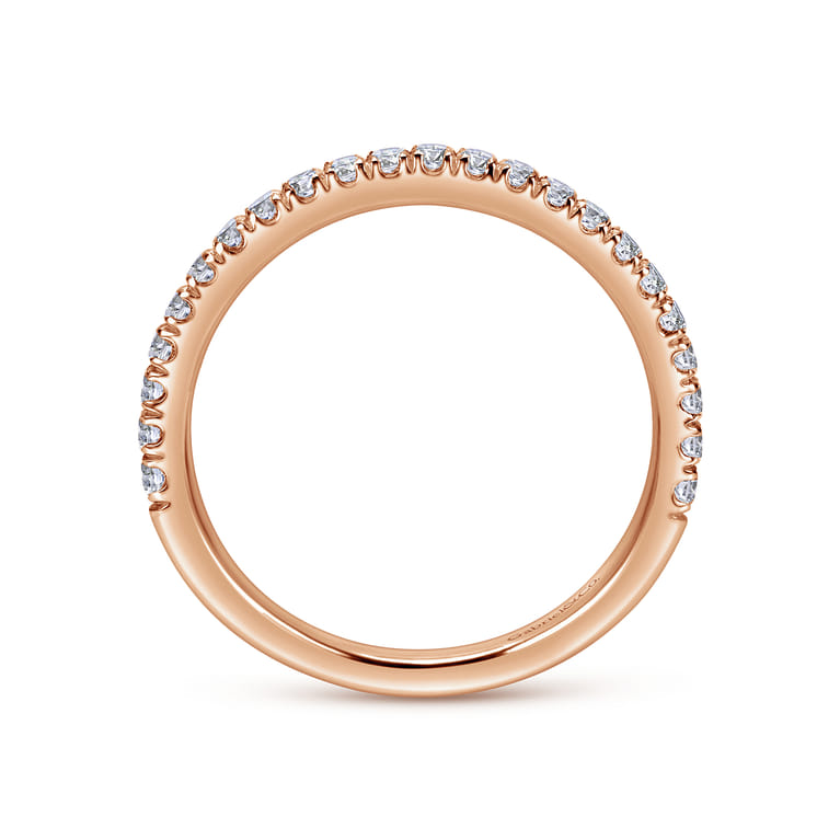 14K Rose Gold Matching Wedding Band - 0.3 ct - Shot 2