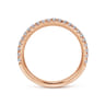 14K Rose Gold Matching Wedding Band - 0.3 ct