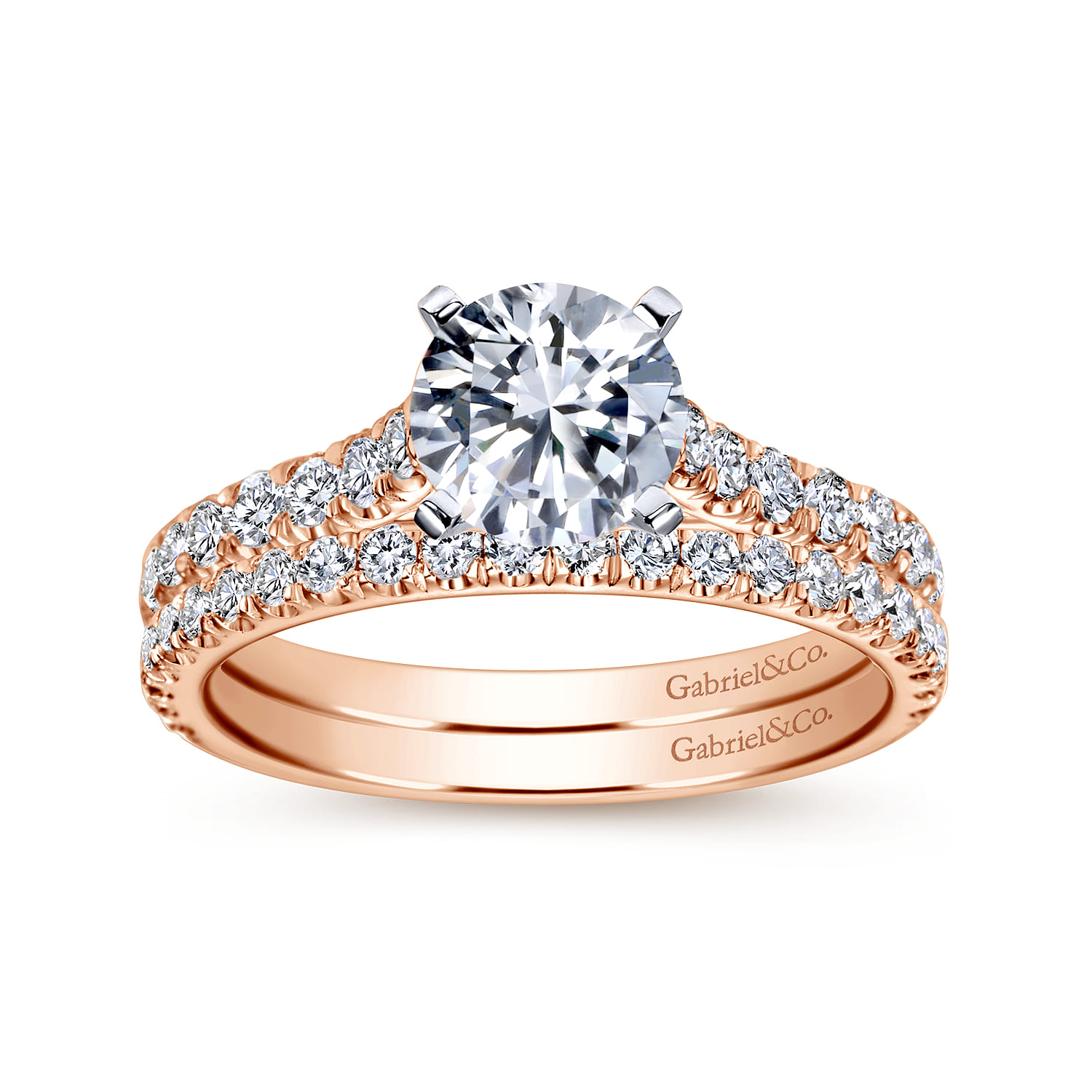 14K Rose Gold Matching Wedding Band - 0.3 ct - Shot 4