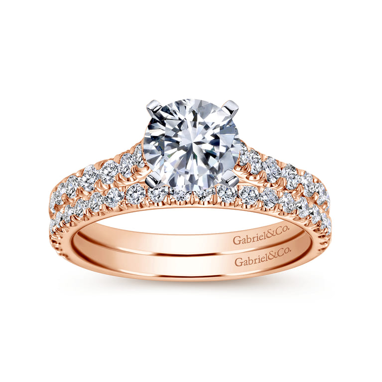 14K Rose Gold Matching Wedding Band - 0.3 ct - Shot 4