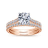 14K Rose Gold Matching Wedding Band - 0.3 ct