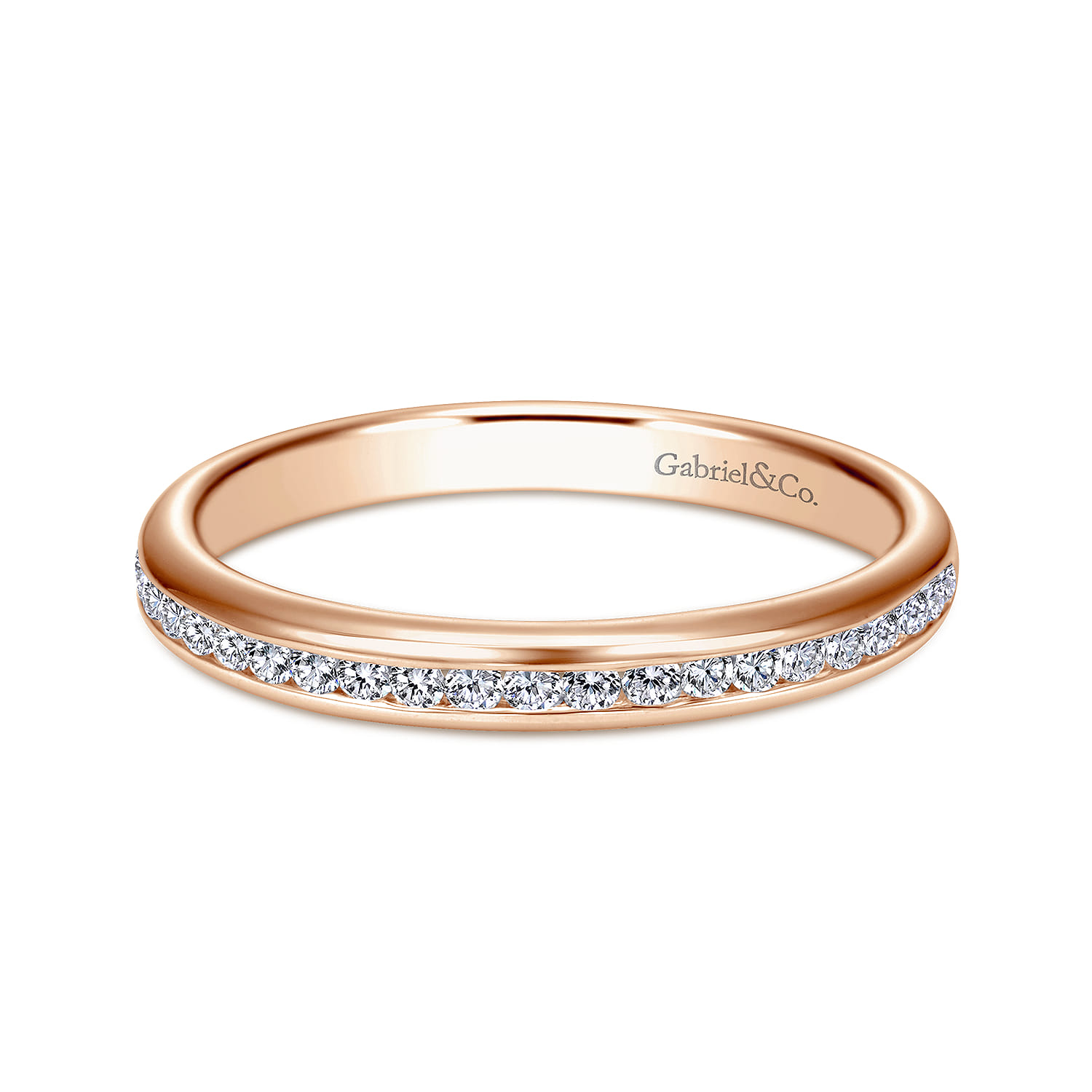 14K Rose Gold Matching Wedding Band - 0.22 ct - Shot 1