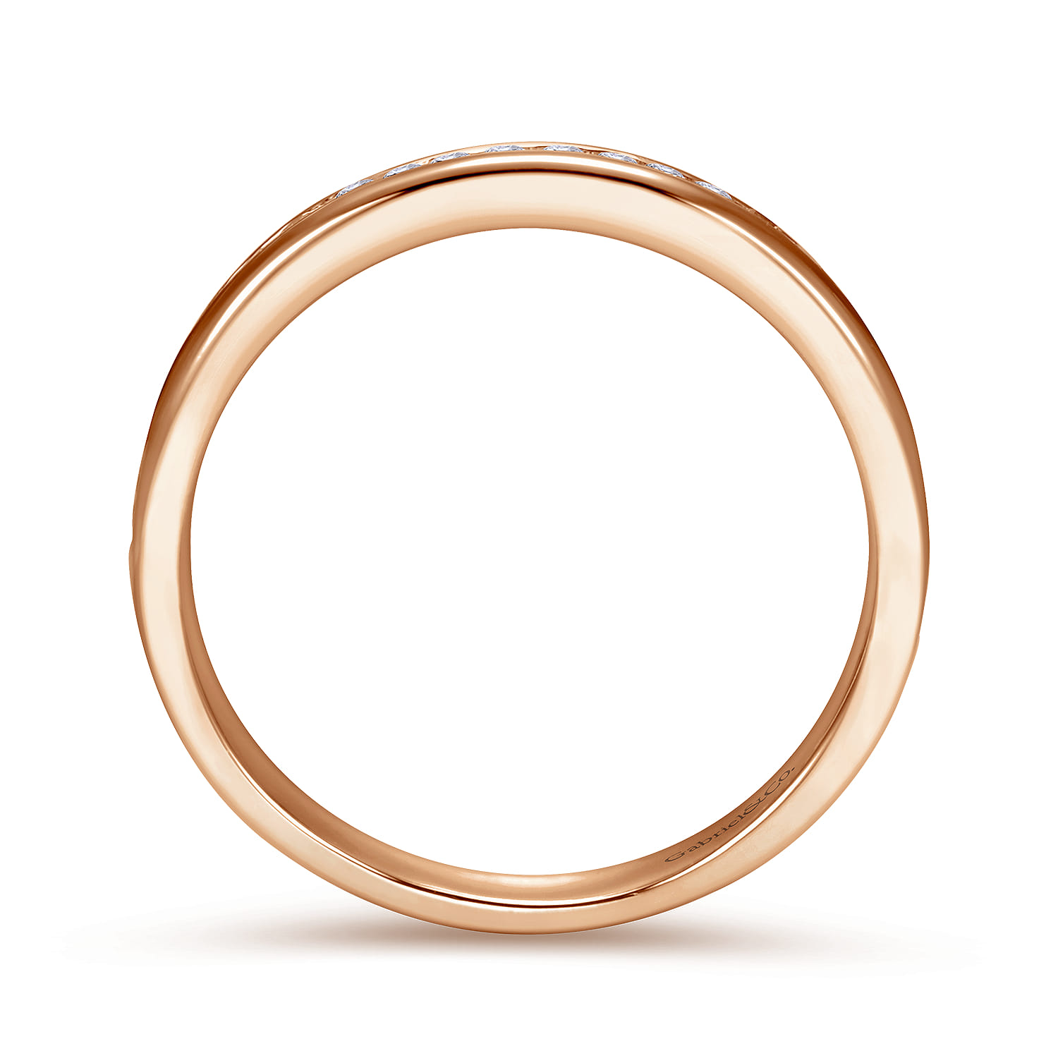 14K Rose Gold Matching Wedding Band - 0.22 ct - Shot 2