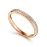 14K Rose Gold Matching Wedding Band - 0.22 ct