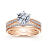 14K Rose Gold Matching Wedding Band - 0.22 ct