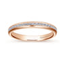 14K Rose Gold Matching Wedding Band - 0.22 ct