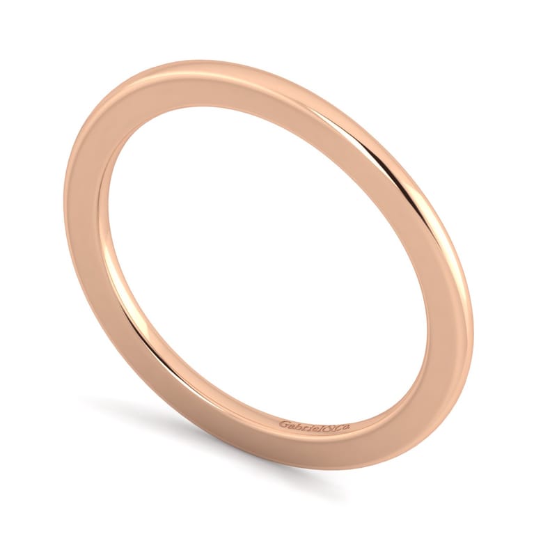 14K Rose Gold Matching Wedding Band - Shot 3