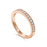 14K Rose Gold Matching Wedding Band - 0.2 ct