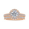 14K Rose Gold Matching Wedding Band - 0.2 ct