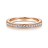14K Rose Gold Matching Wedding Band - 0.18 ct