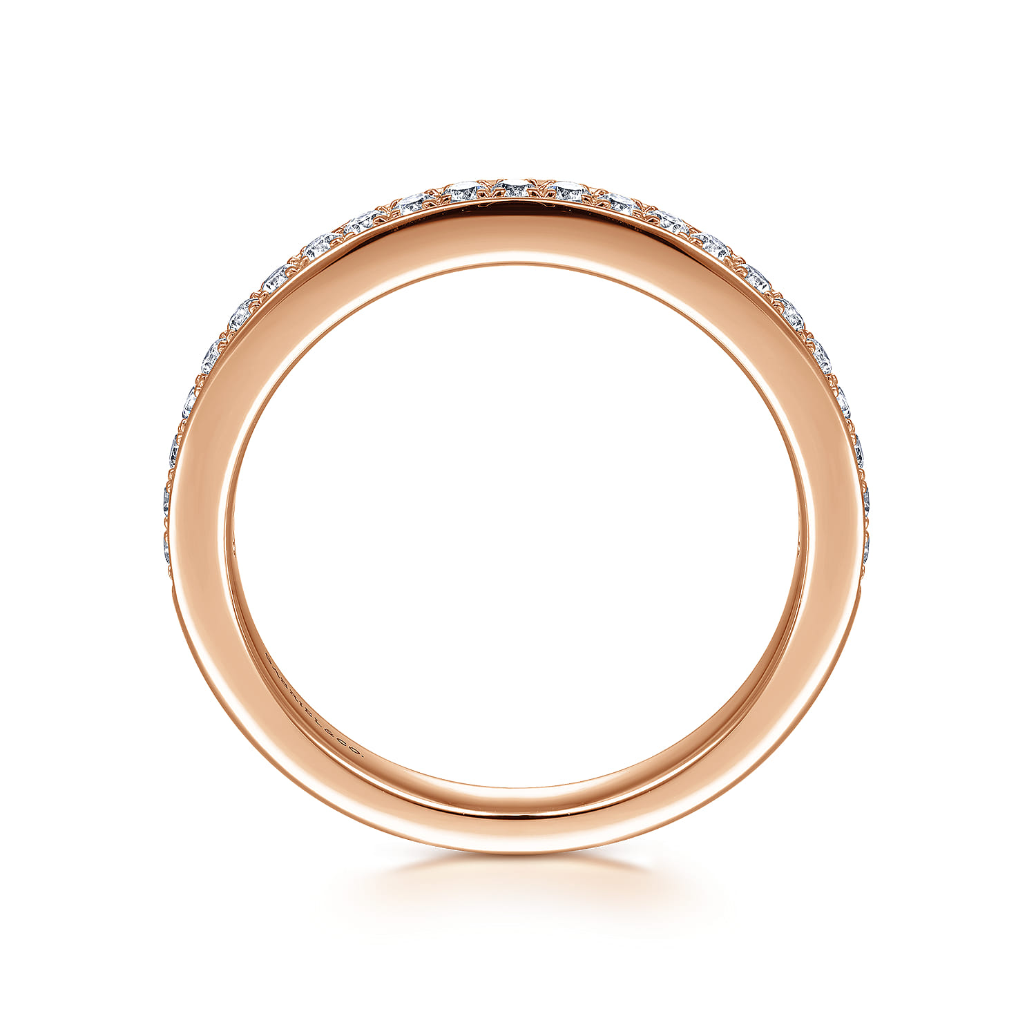 14K Rose Gold Matching Wedding Band - 0.18 ct - Shot 2