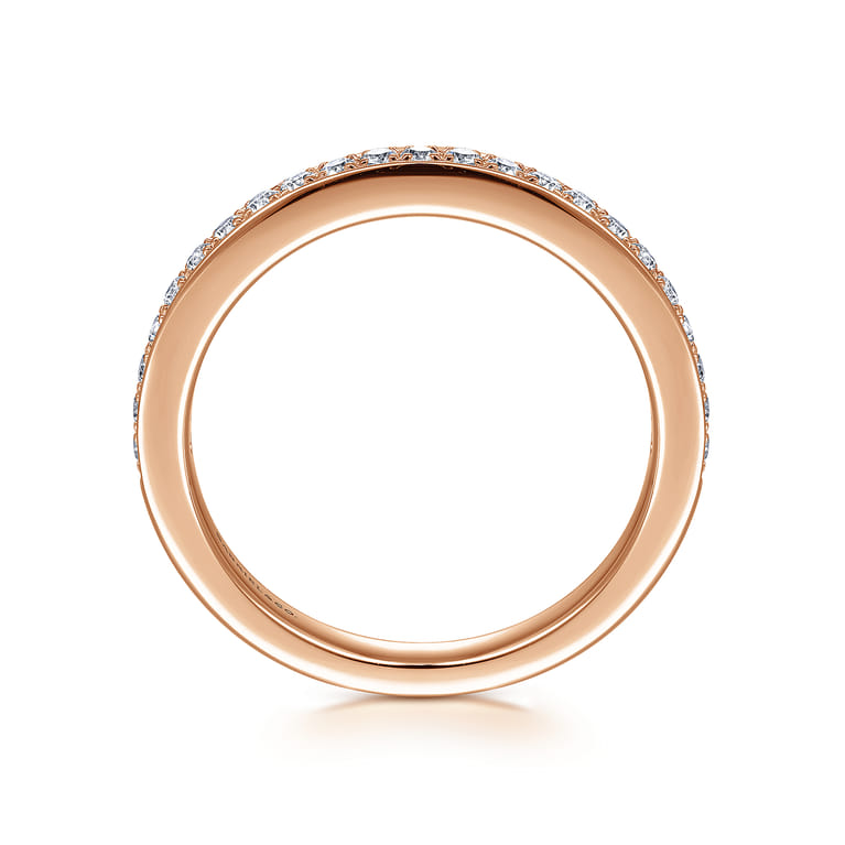 14K Rose Gold Matching Wedding Band - 0.18 ct - Shot 2