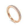 14K Rose Gold Matching Wedding Band - 0.18 ct