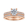 14K Rose Gold Matching Wedding Band - 0.18 ct