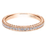 14K Rose Gold Matching Wedding Band - 0.28 ct