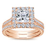 14K Rose Gold Matching Wedding Band - 0.28 ct