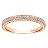 14K Rose Gold Matching Wedding Band - 0.28 ct