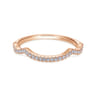 14K Rose Gold Matching Wedding Band - 0.14 ct