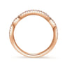 14K Rose Gold Matching Wedding Band - 0.14 ct
