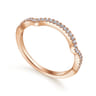14K Rose Gold Matching Wedding Band - 0.14 ct