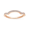 14K Rose Gold Matching Wedding Band - 0.14 ct