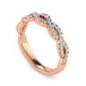 14K Rose Gold Matching Wedding Band - 0.32 ct