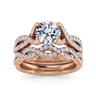 14K Rose Gold Matching Wedding Band - 0.32 ct