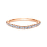 14K Rose Gold Matching Wedding Band - 0.3 ct