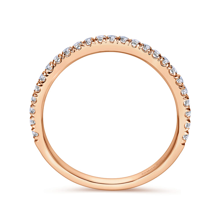 14K Rose Gold Matching Wedding Band - 0.3 ct - Shot 2