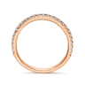 14K Rose Gold Matching Wedding Band - 0.3 ct