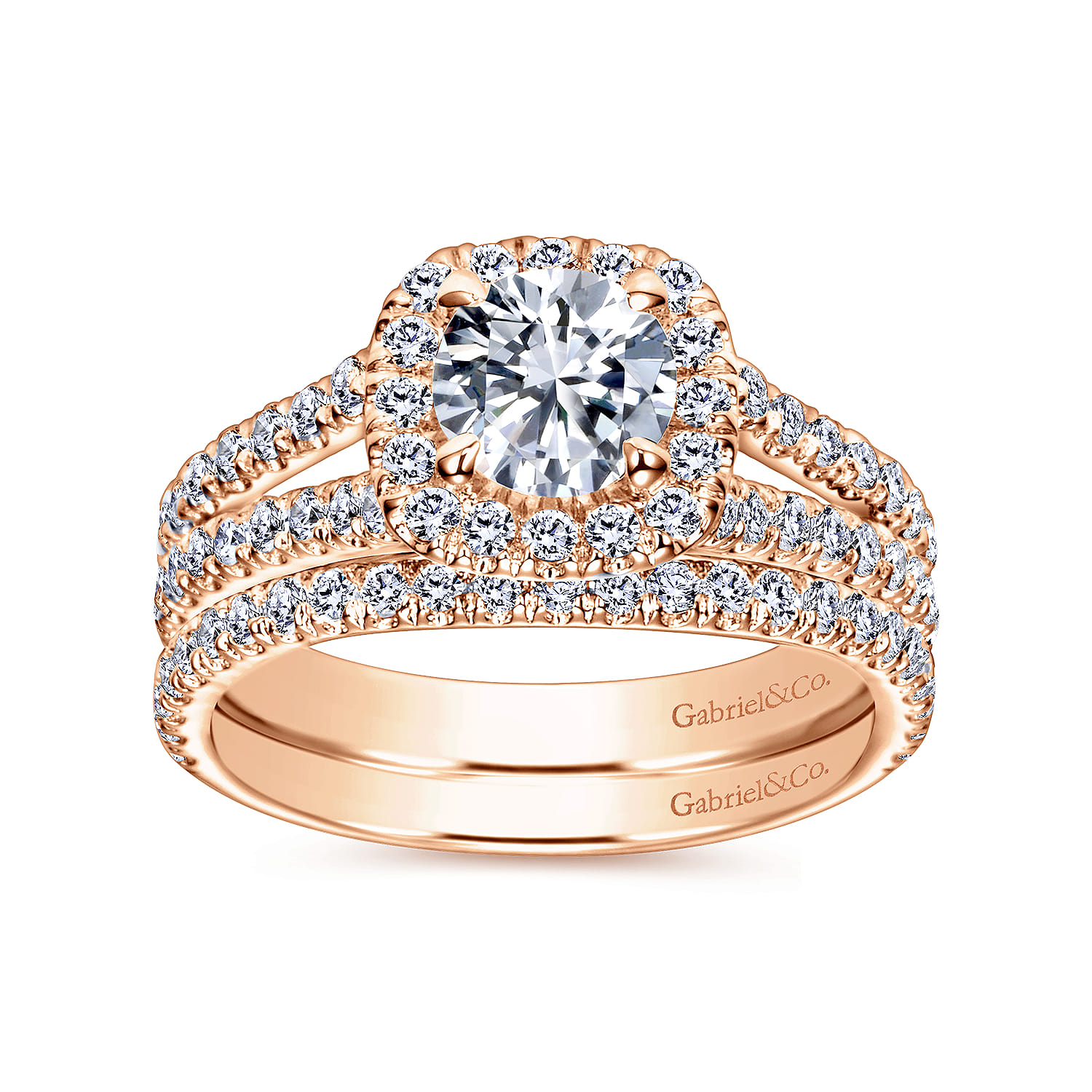 14K Rose Gold Matching Wedding Band - 0.3 ct - Shot 4