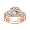 14K Rose Gold Matching Wedding Band - 0.3 ct