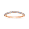 14K Rose Gold Matching Wedding Band - 0.3 ct