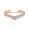 14K Rose Gold Matching Wedding Band - 0.19 ct