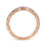 14K Rose Gold Matching Wedding Band - 0.19 ct