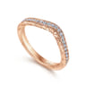 14K Rose Gold Matching Wedding Band - 0.19 ct