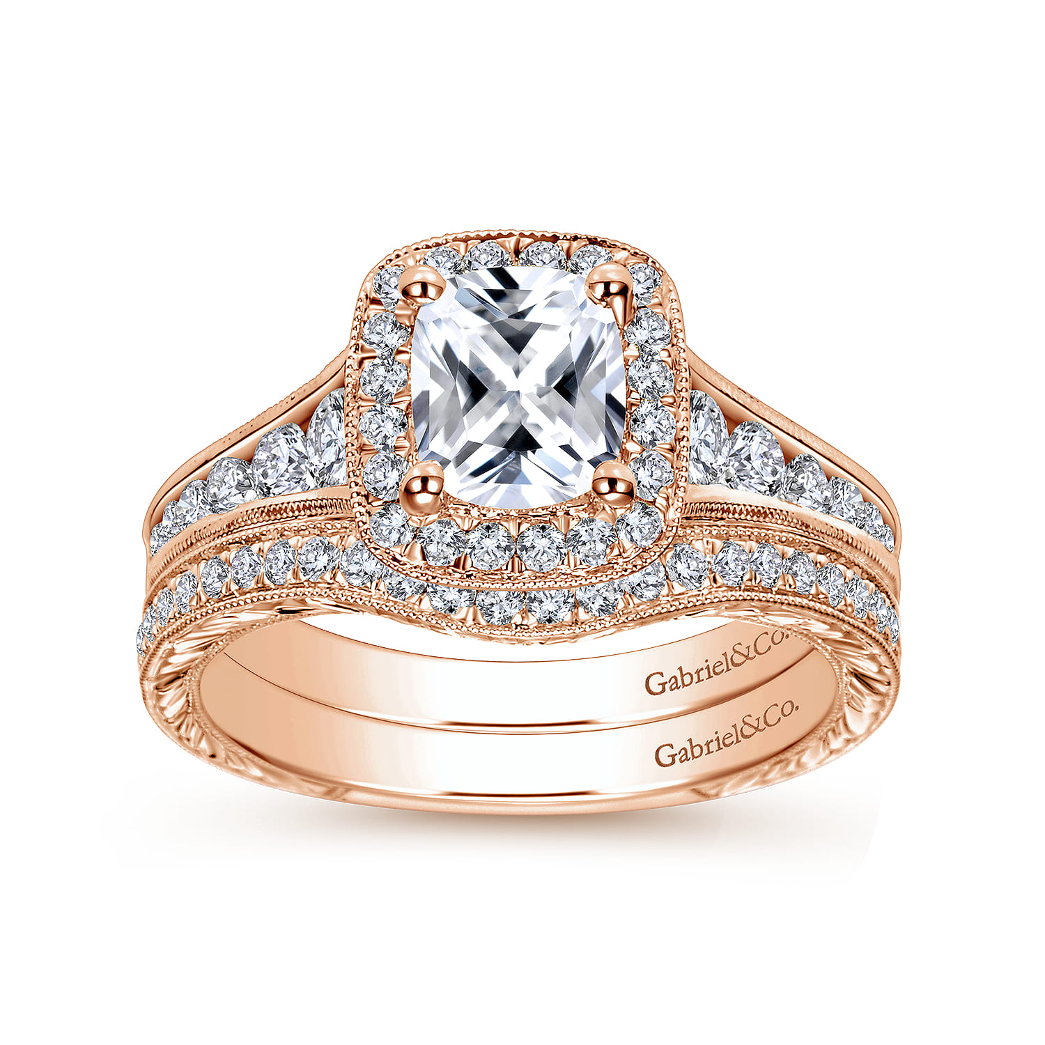 14K Rose Gold Matching Wedding Band - 0.19 ct - Shot 4