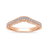 14K Rose Gold Matching Wedding Band - 0.19 ct