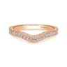 14K Rose Gold Matching Wedding Band - 0.22 ct