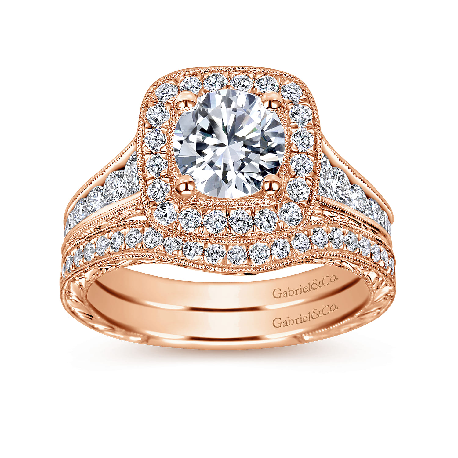 14K Rose Gold Matching Wedding Band - 0.22 ct - Shot 4