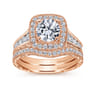 14K Rose Gold Matching Wedding Band - 0.22 ct