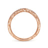 14K Rose Gold Matching Wedding Band - 0.19 ct