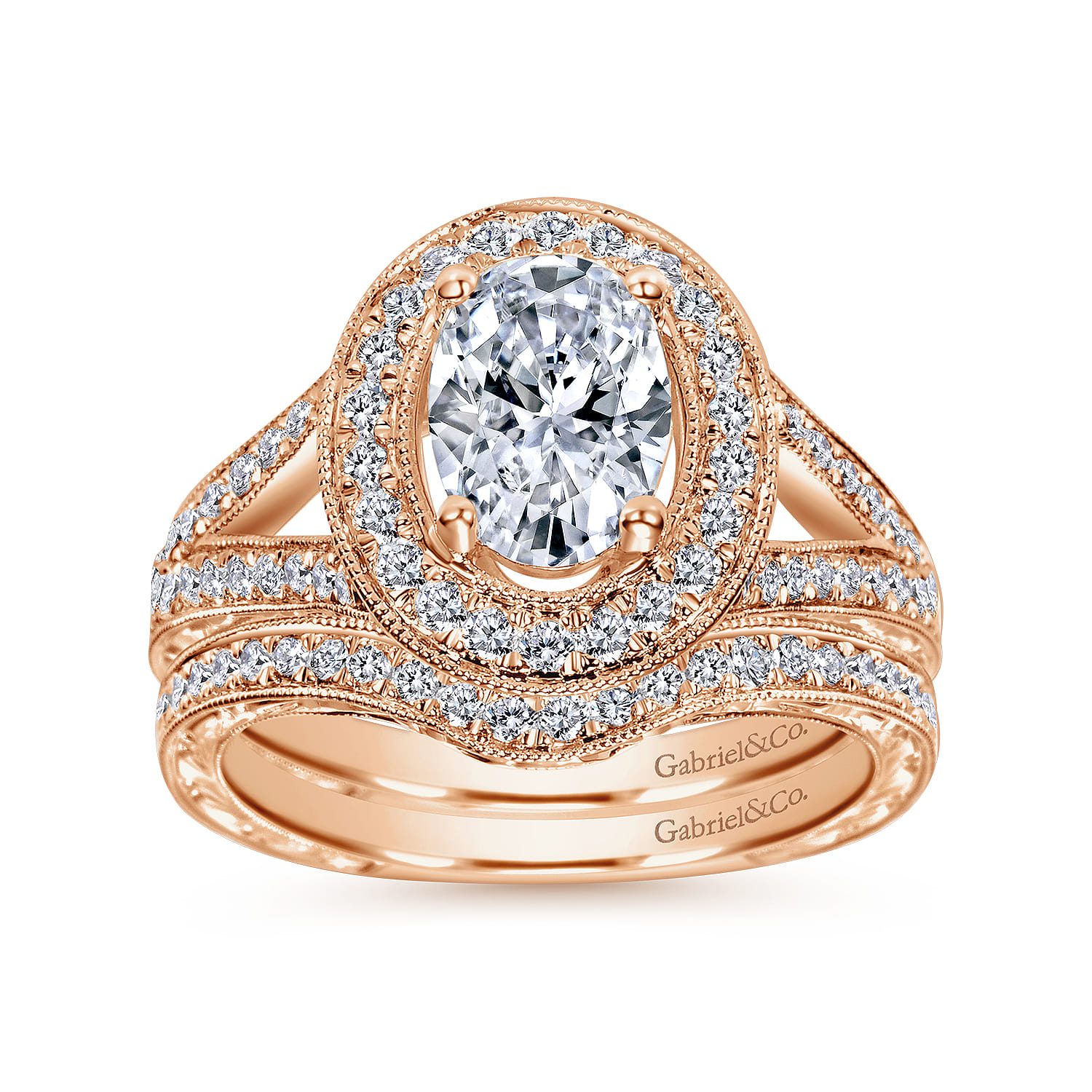 14K Rose Gold Matching Wedding Band - 0.19 ct - Shot 4