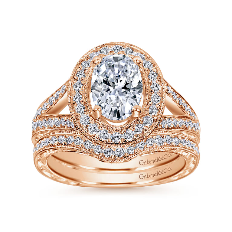 14K Rose Gold Matching Wedding Band - 0.19 ct - Shot 4