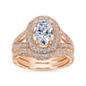 14K Rose Gold Matching Wedding Band - 0.19 ct